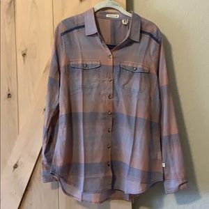 Toad & Co light plaid shirt.